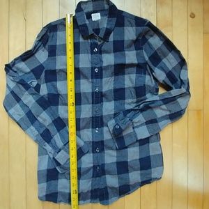 J. Crew factory blue/gray flannel shirt sz. M